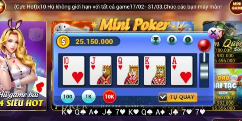 Tỷ lệ trả thưởng khi chơi Mini Poker