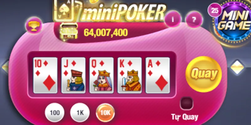 Quy tắc chơi Mini Poker rõ ràng và dễ tiếp cận